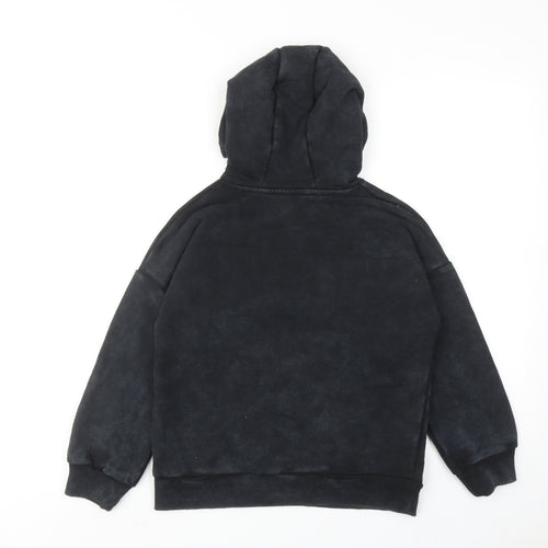 Stranger Things Boys Black Cotton Pullover Hoodie Size 8-9 Years Pullover - Strangers Things