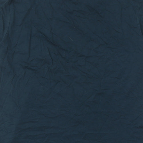 Marks and Spencer Mens Blue Cotton T-Shirt Size M Round Neck