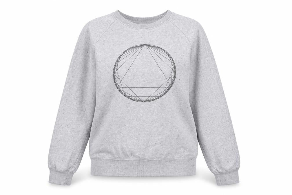 Front view of The one and the other women’s blue cotton pullover sweatshirt, size M, pullover