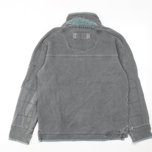 Fat Face Mens Grey Cotton Henley Sweatshirt Size S