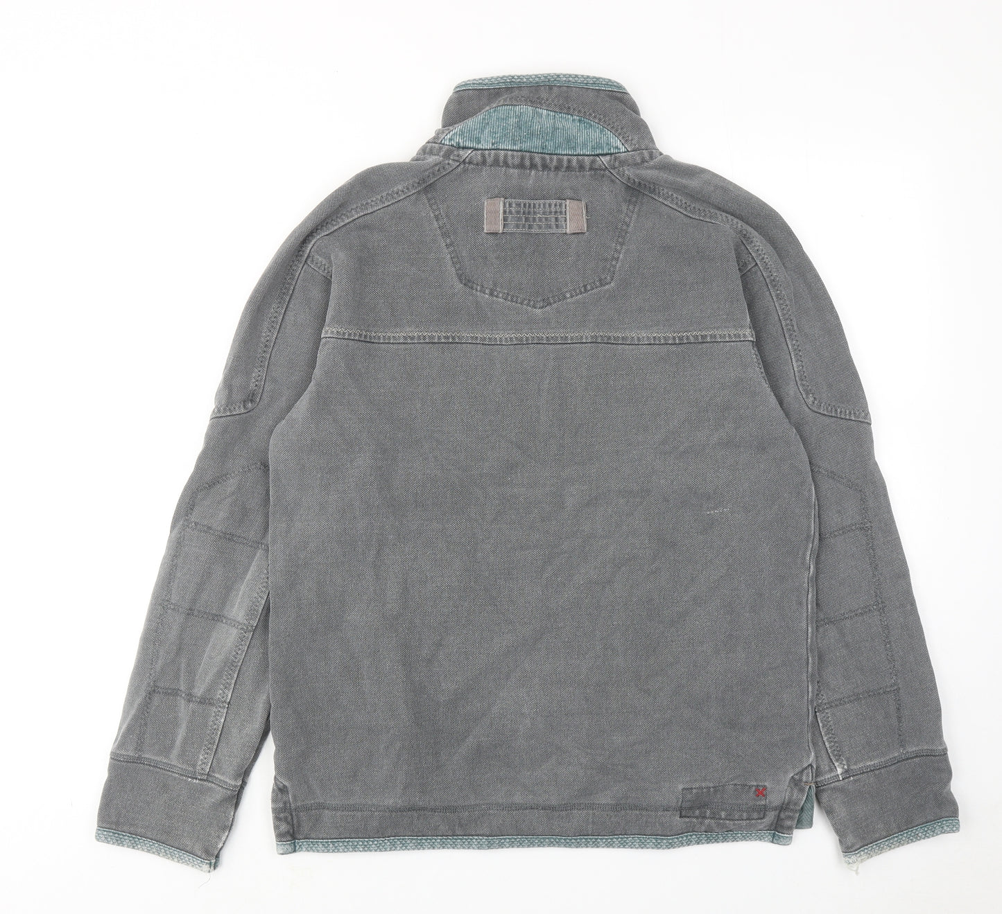 Fat Face Mens Grey Cotton Henley Sweatshirt Size S