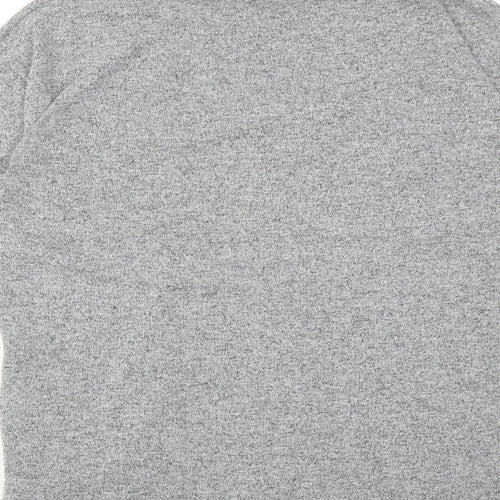 New Look Womens Grey Polyester Basic Blouse Size M Roll Neck