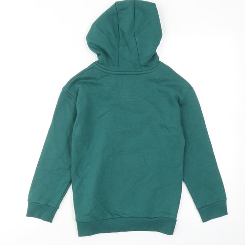 Marks and Spencer Boys Green Cotton Pullover Hoodie Size 7-8 Years Pullover