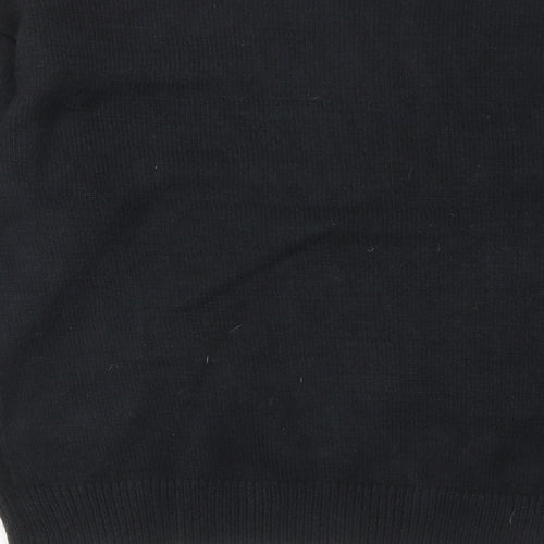 Marks and Spencer Womens Black Round Neck Acrylic Pullover Jumper Size S