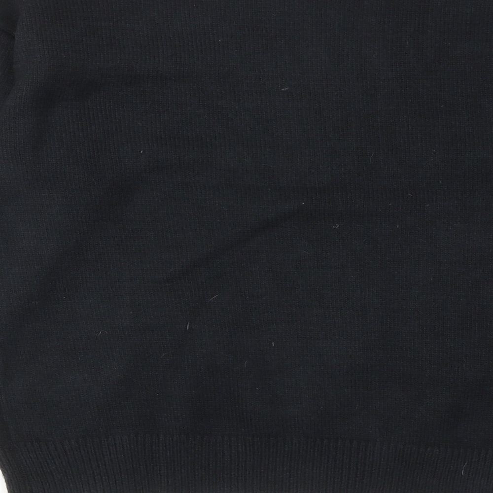 Marks and Spencer Womens Black Round Neck Acrylic Pullover Jumper Size S