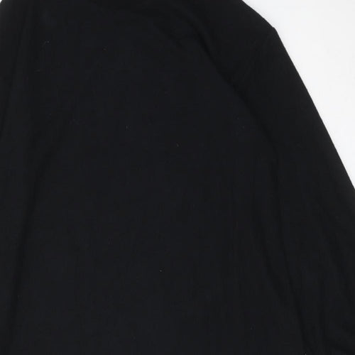 Marks and Spencer Womens Black Polyester A-Line Size 10 Round Neck Pullover