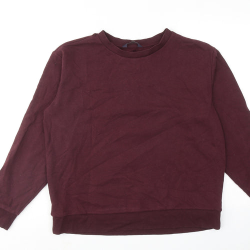 Marks and Spencer Womens Red Cotton Pullover Sweatshirt Size M Pullover
