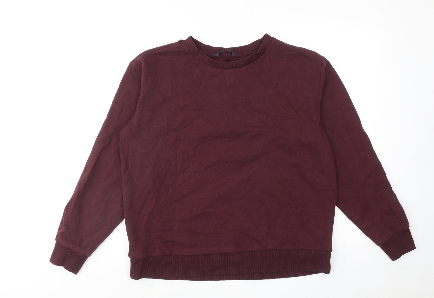 Marks and Spencer Womens Red Cotton Pullover Sweatshirt Size M Pullover