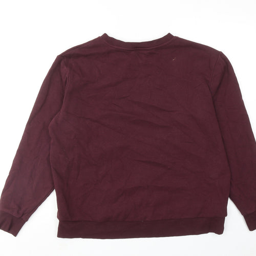 Marks and Spencer Womens Red Cotton Pullover Sweatshirt Size M Pullover