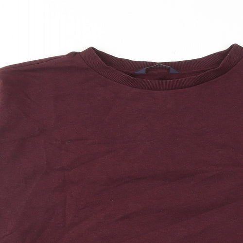 Marks and Spencer Womens Red Cotton Pullover Sweatshirt Size M Pullover