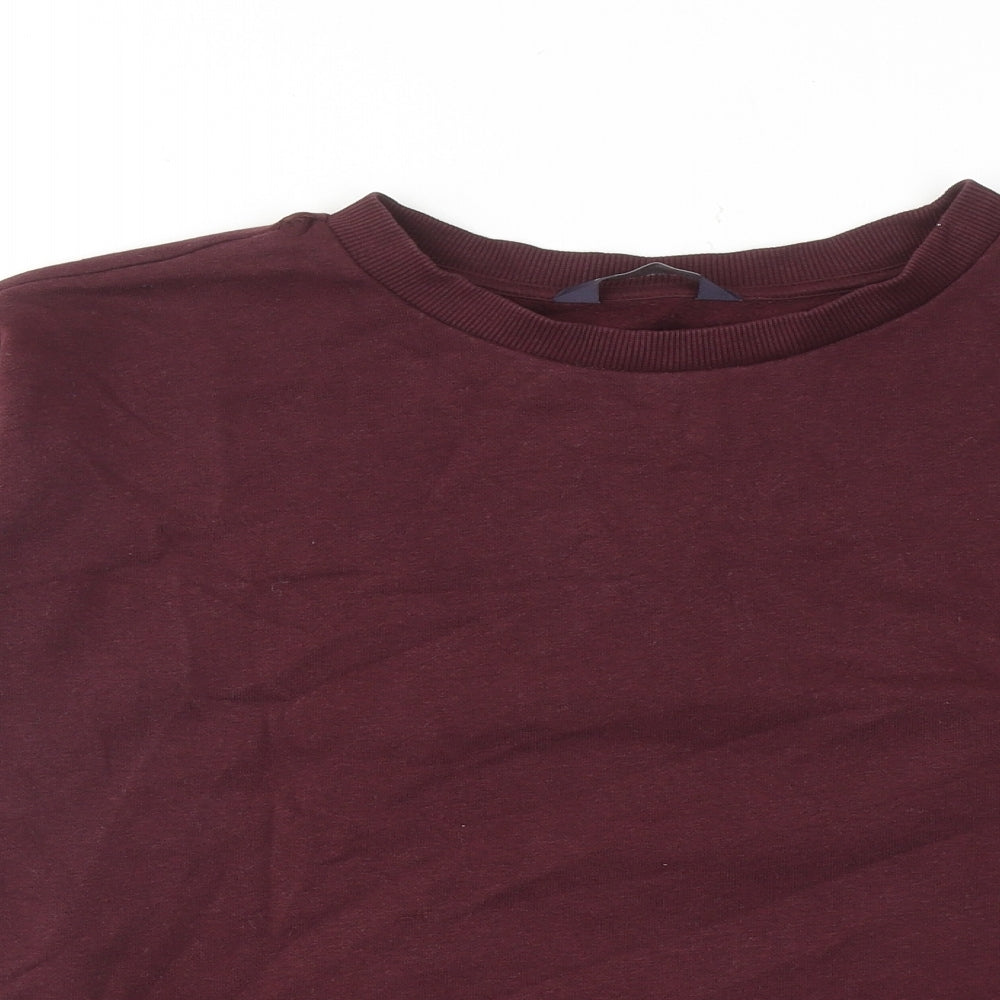 Marks and Spencer Womens Red Cotton Pullover Sweatshirt Size M Pullover