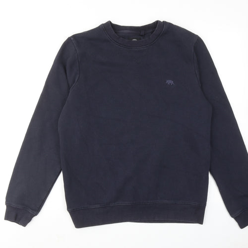 Ridge & Co Mens Blue Cotton Pullover Sweatshirt Size M