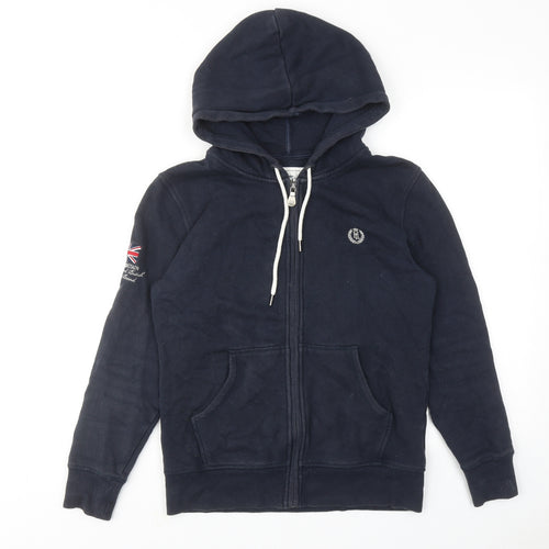 Henri Lloyd Womens Blue Cotton Full Zip Hoodie Size S Zip