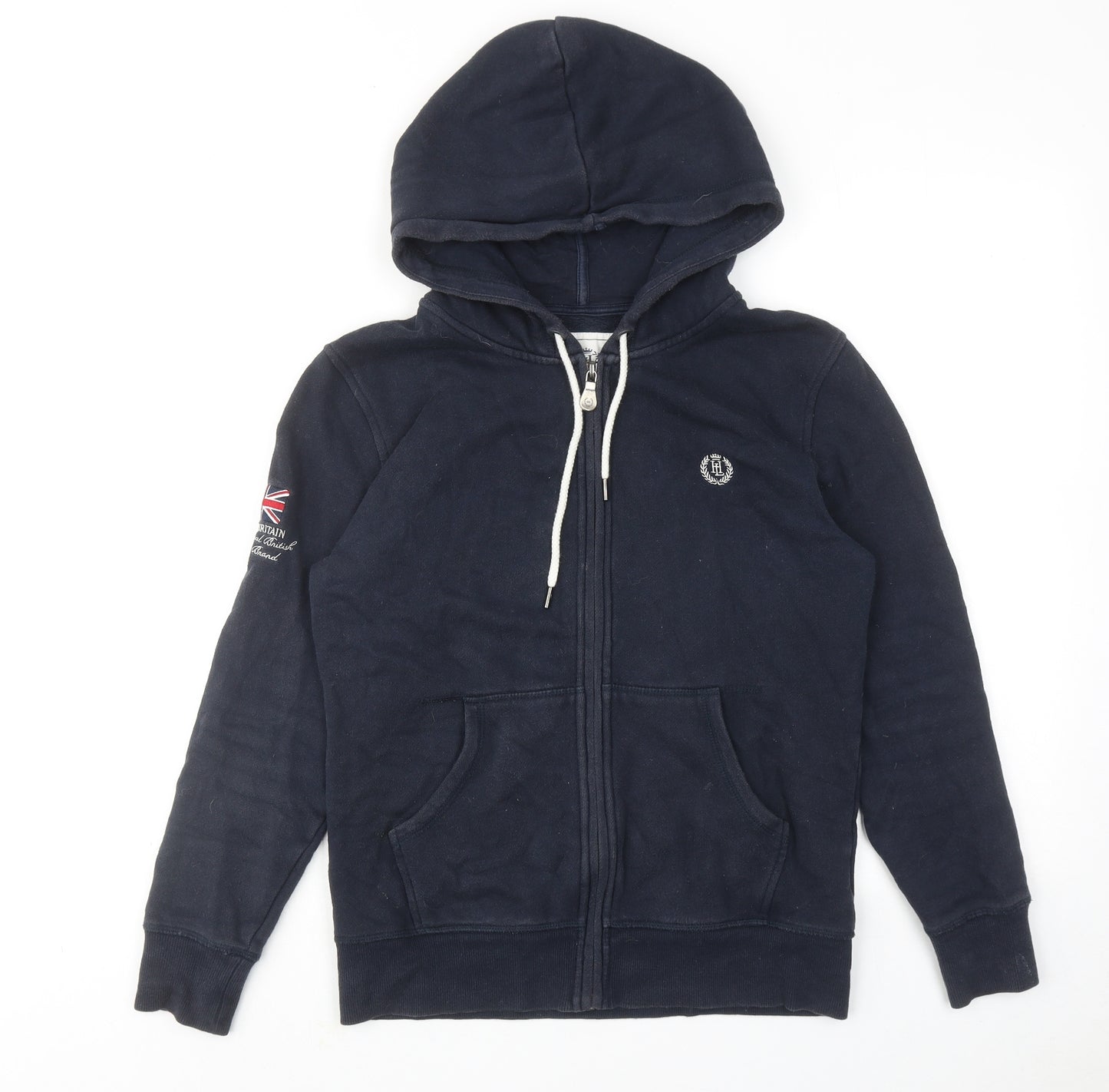 Henri Lloyd Womens Blue Cotton Full Zip Hoodie Size S Zip