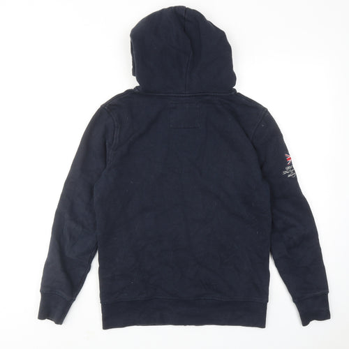 Henri Lloyd Womens Blue Cotton Full Zip Hoodie Size S Zip