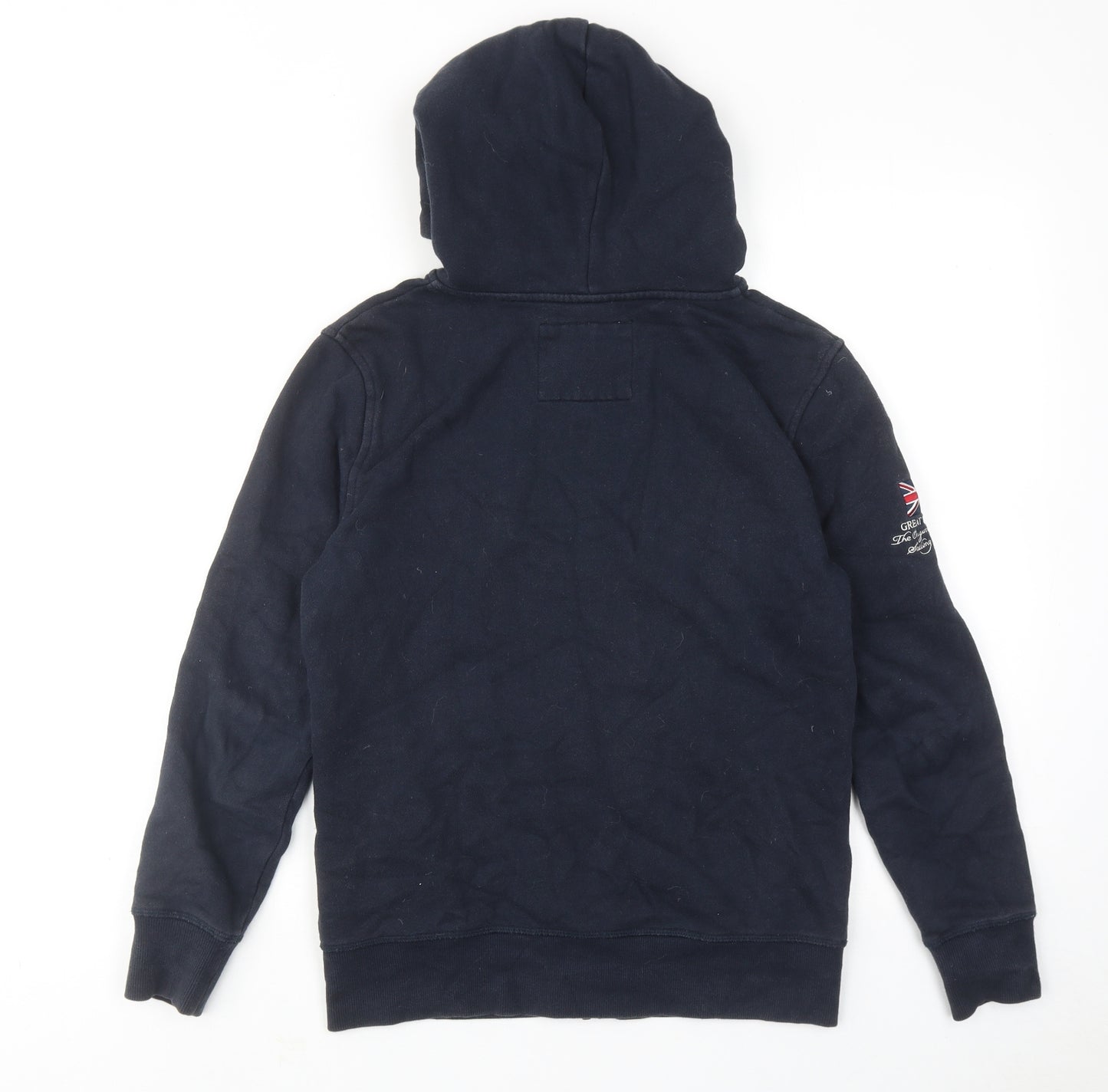 Henri Lloyd Womens Blue Cotton Full Zip Hoodie Size S Zip