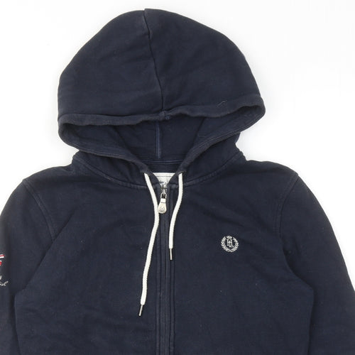 Henri Lloyd Womens Blue Cotton Full Zip Hoodie Size S Zip