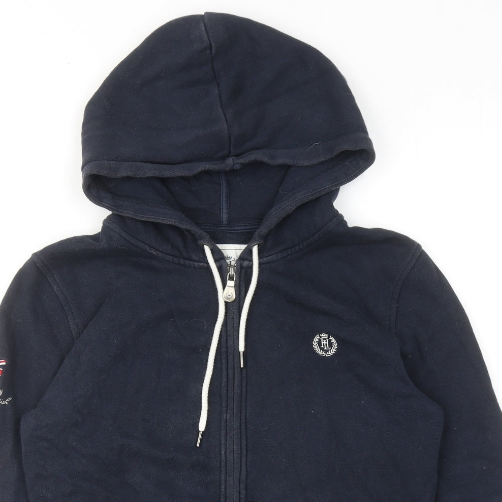 Henri Lloyd Womens Blue Cotton Full Zip Hoodie Size S Zip