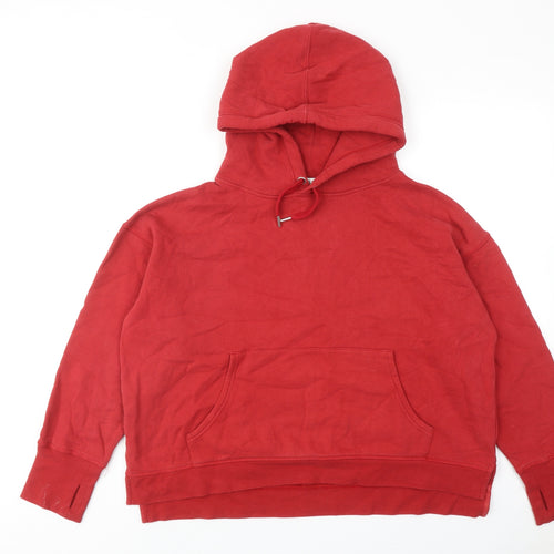 Eleven Womens Red Cotton Pullover Hoodie Size L Pullover