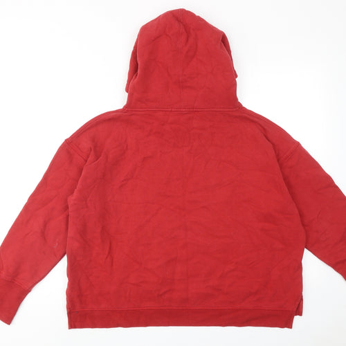 Eleven Womens Red Cotton Pullover Hoodie Size L Pullover