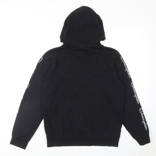 Champion Boys Black Cotton Pullover Hoodie Size 13-14 Years Pullover