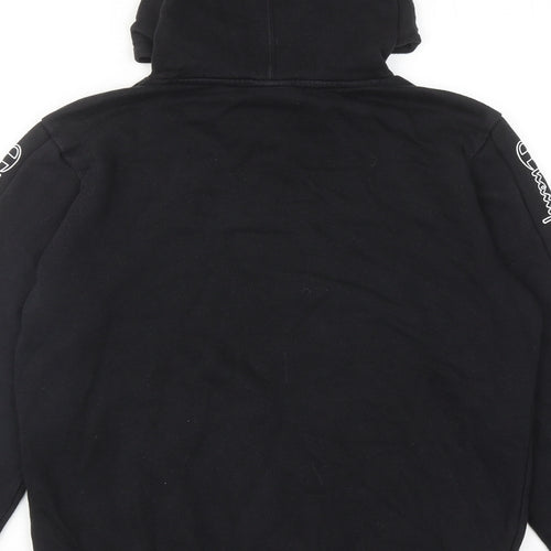 Champion Boys Black Cotton Pullover Hoodie Size 13-14 Years Pullover