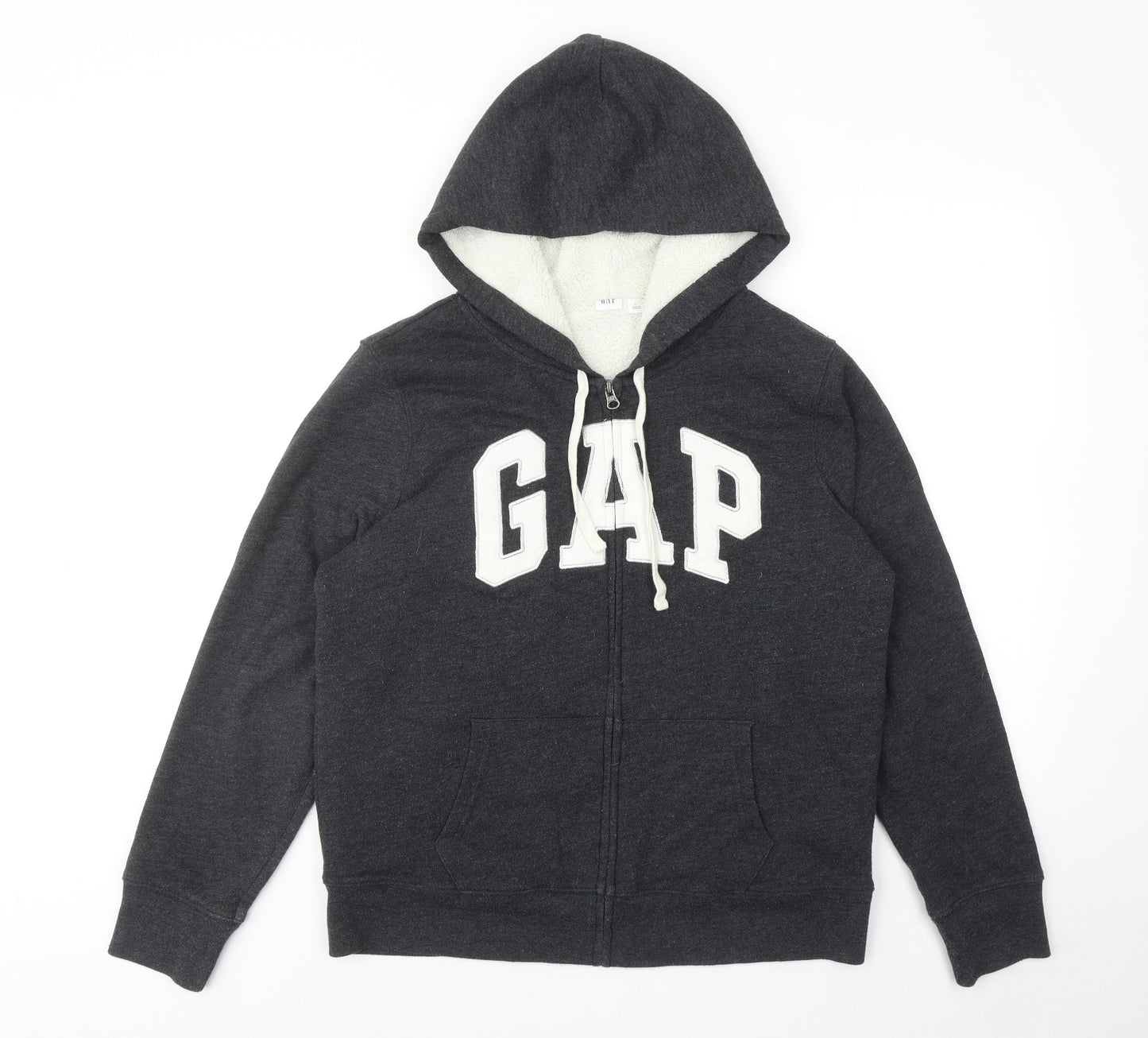 Gap Mens Grey Cotton Full Zip Hoodie Size L