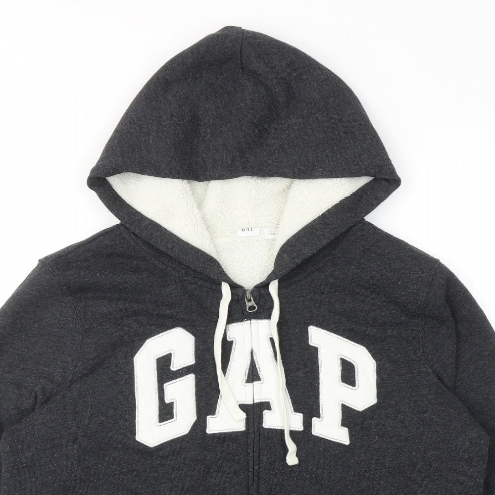 Gap Mens Grey Cotton Full Zip Hoodie Size L