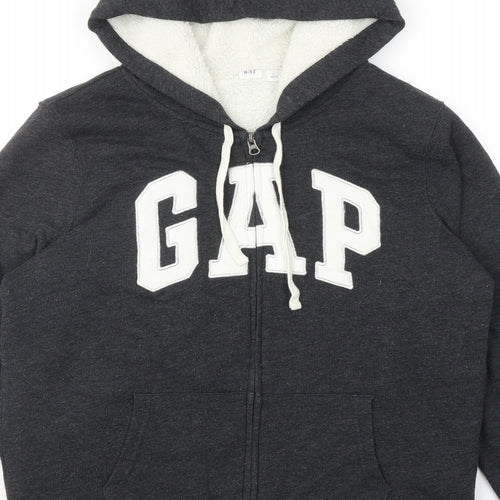 Gap Mens Grey Cotton Full Zip Hoodie Size L