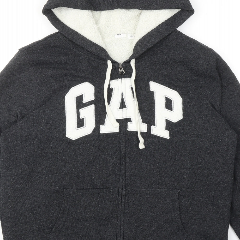 Gap Mens Grey Cotton Full Zip Hoodie Size L