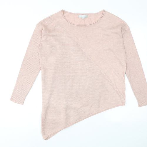 RJR.John Rocha Womens Pink Round Neck Polyester Pullover Jumper Size 12 - Asymmetric