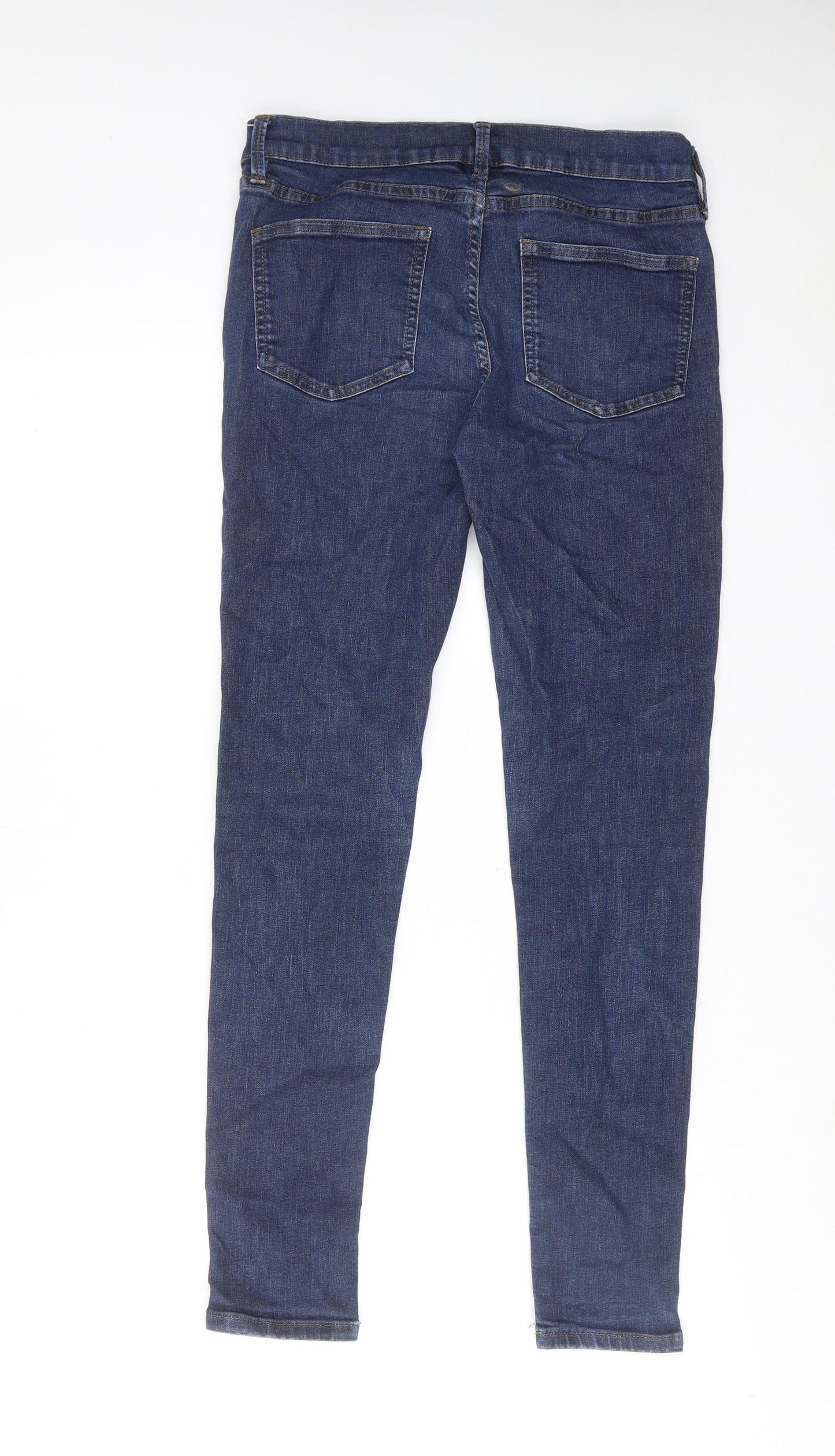 Red Herring Womens Blue Cotton Skinny Jeans Size 10 Regular Zip - Mid rise