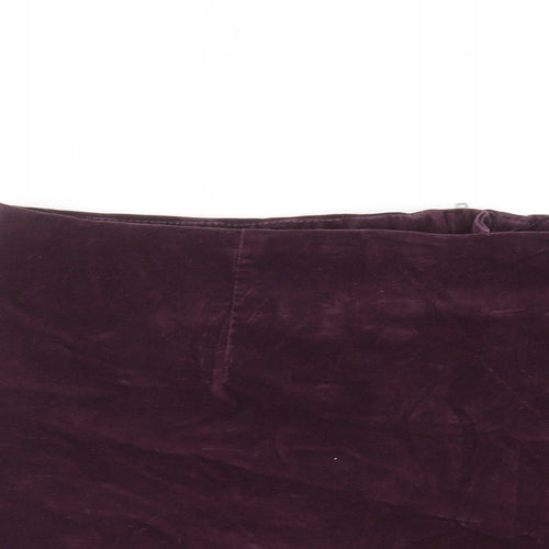 Warehouse Womens Red Cotton A-Line Skirt Size 10 Zip