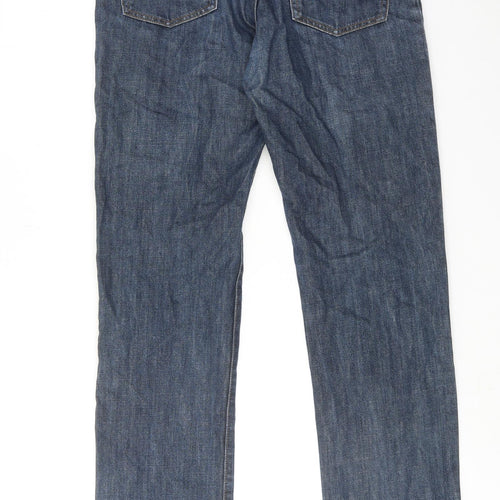 Gap Mens Blue Cotton Straight Jeans Size 30 in L32 in Regular Zip