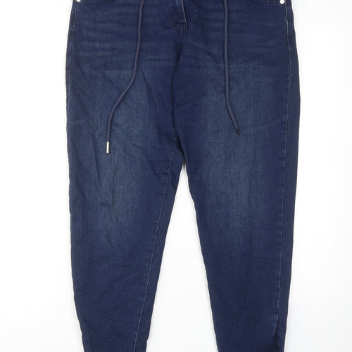 NEXT Womens Blue Cotton Skinny Jeans Size 10 Regular Zip