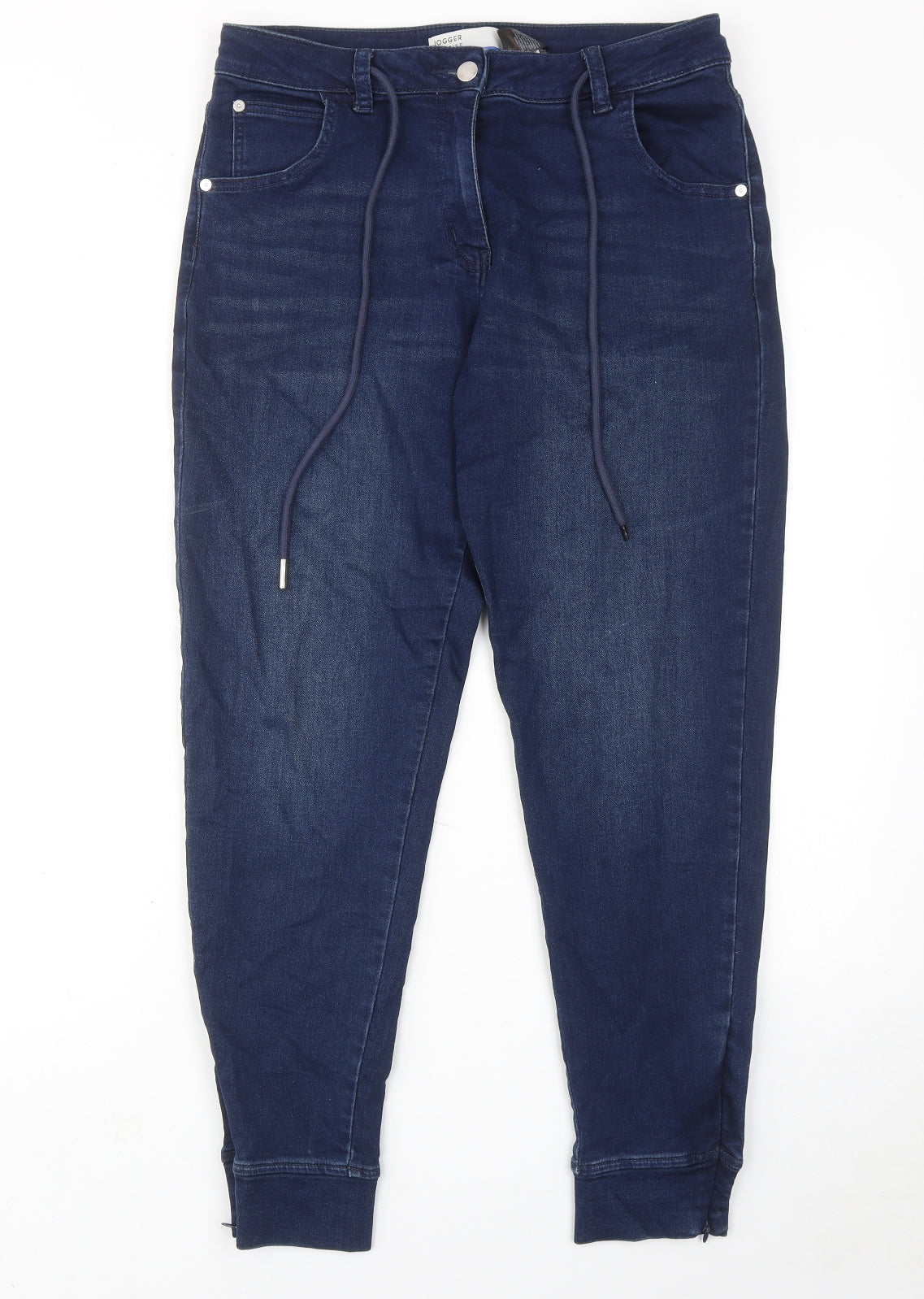 NEXT Womens Blue Cotton Skinny Jeans Size 10 Regular Zip