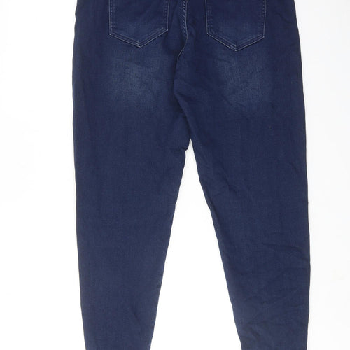 NEXT Womens Blue Cotton Skinny Jeans Size 10 Regular Zip