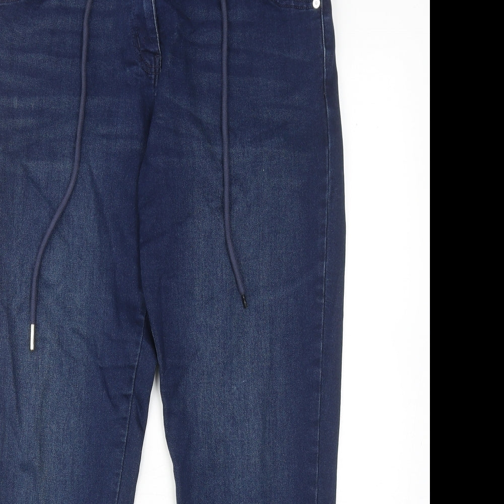 NEXT Womens Blue Cotton Skinny Jeans Size 10 Regular Zip
