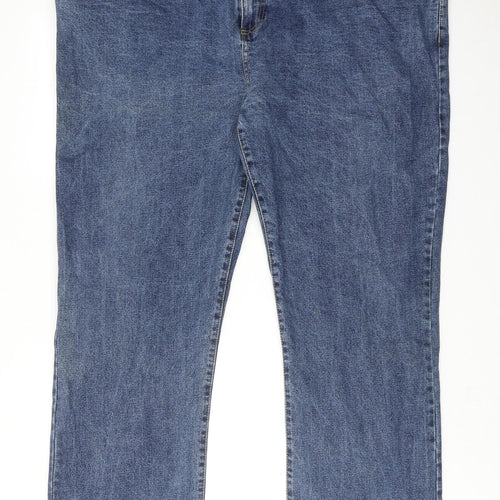Union Blues Mens Blue Cotton Straight Jeans Size 44 in Regular Zip