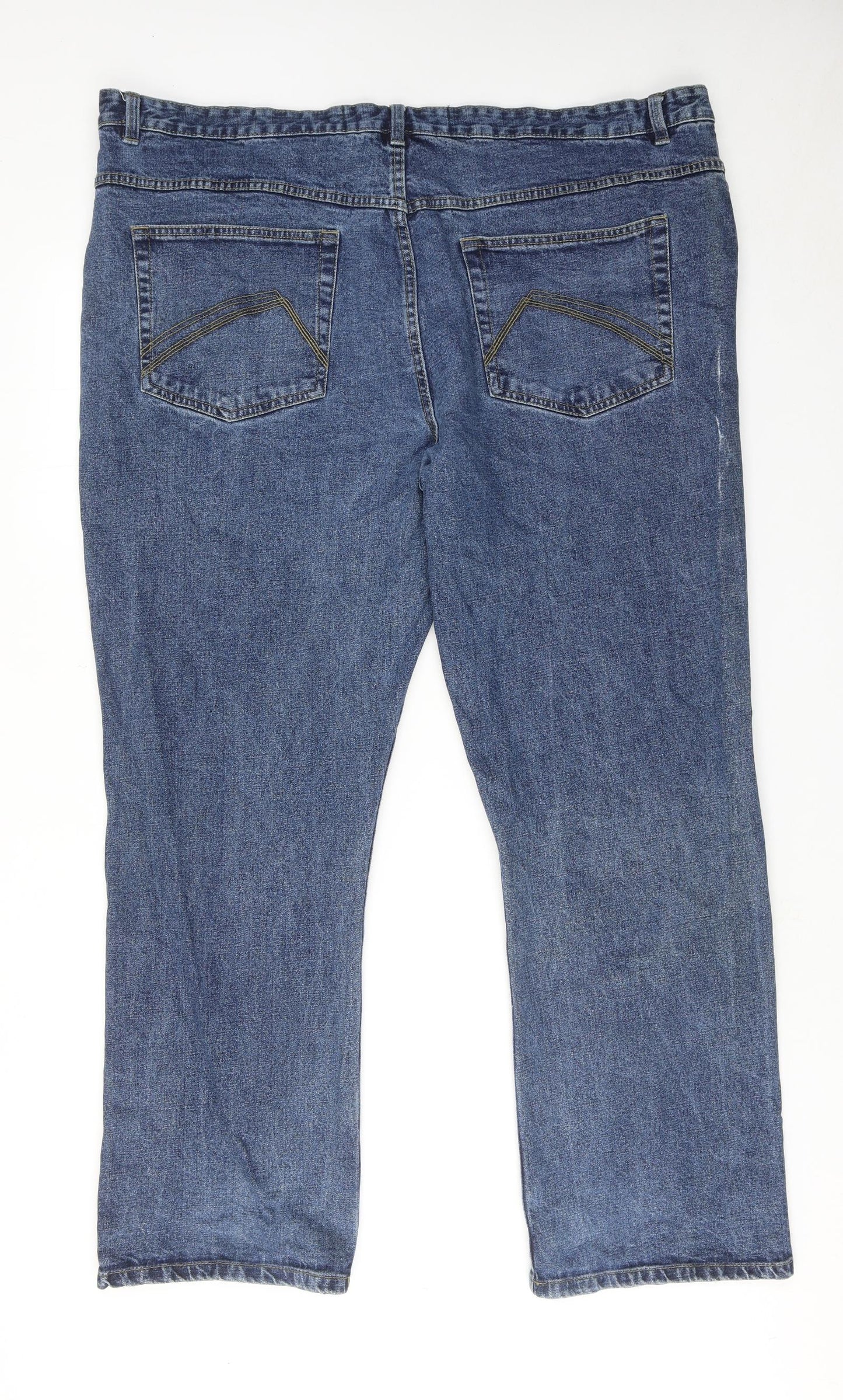Union Blues Mens Blue Cotton Straight Jeans Size 44 in Regular Zip