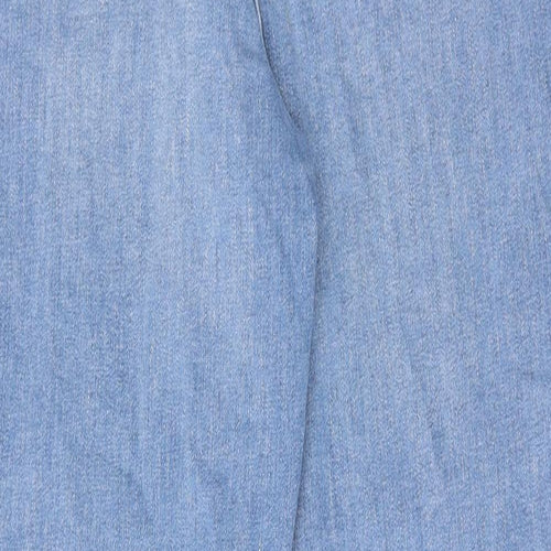 NEXT Womens Blue Cotton Straight Jeans Size 16 Regular Zip