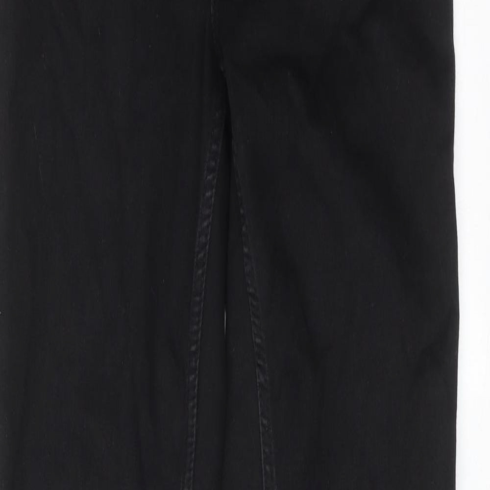 New Look Womens Black Cotton Skinny Jeans Size 10 Regular Zip