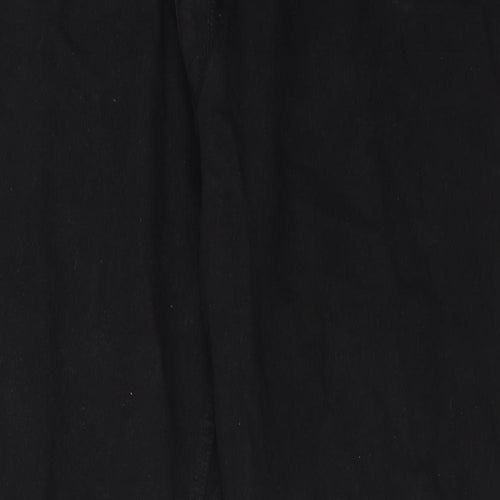 Forge Mens Black Cotton Straight Jeans Size 48 in Regular Zip