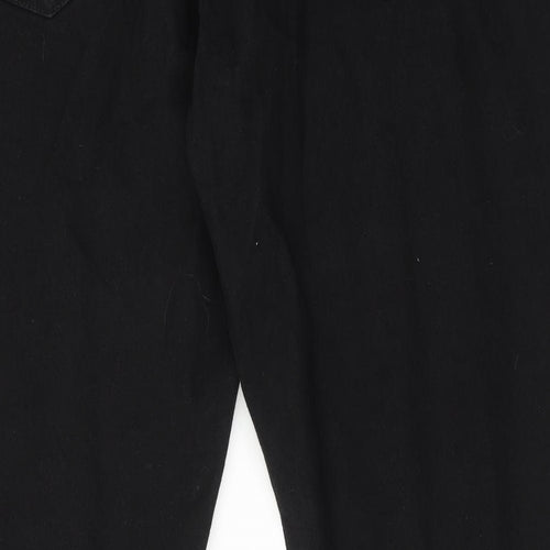Forge Mens Black Cotton Straight Jeans Size 48 in Regular Zip