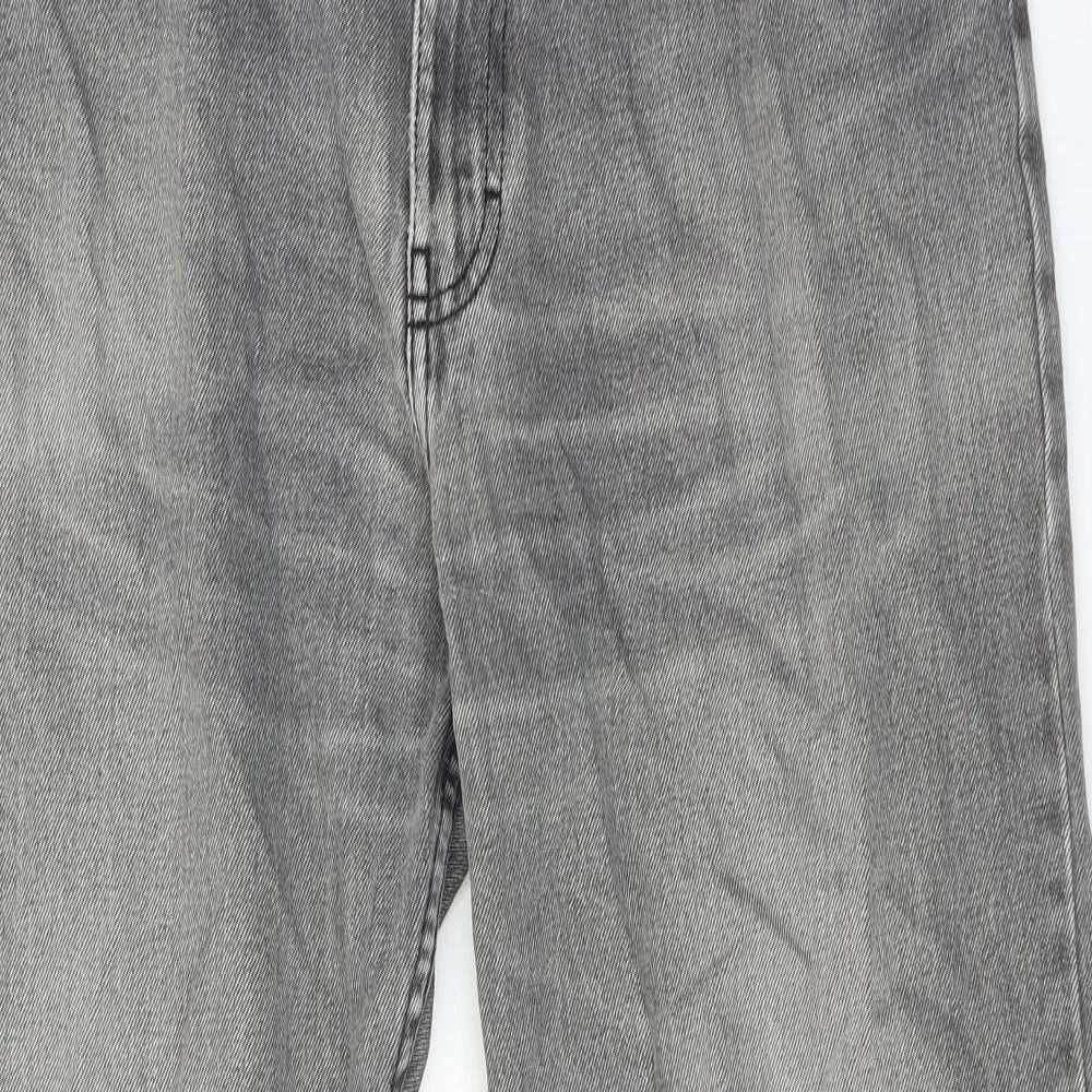 Blue Harbour Mens Grey Cotton Straight Jeans Size 36 in L29 in Regular Zip