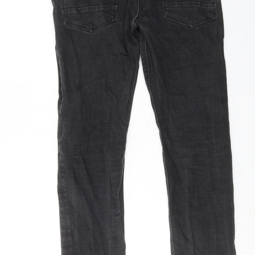Scotch & Soda Mens Black Cotton Skinny Jeans Size 30 in L32 in Regular Zip