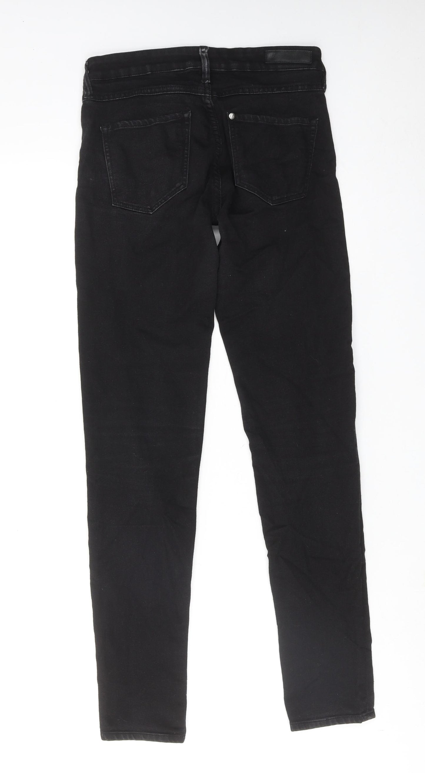 H&M Womens Black Cotton Skinny Jeans Size 25 in L32 in Regular Zip