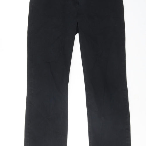 Betty Barclay Womens Black Cotton Straight Jeans Size 28 in Regular Zip