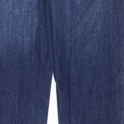 Blue Zoo Boys Blue Cotton Straight Jeans Size 13 Years Slim Zip