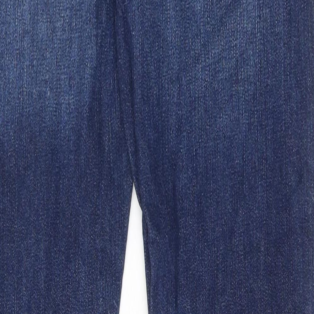 Blue Zoo Boys Blue Cotton Straight Jeans Size 13 Years Slim Zip